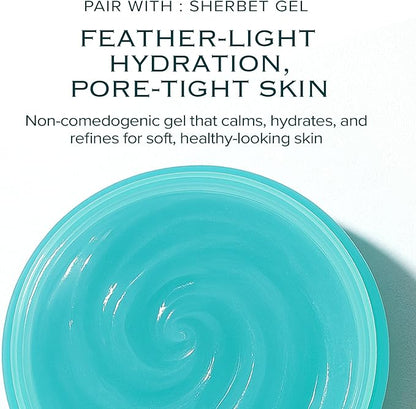 Ice Sorbet Toner Pads | Skin Prep Wipes for Puffiness, Under Eye Bags & Instant Face Lift | Gel Pads for Sunburn Relief & After Sun with 30% Glacial Water & Caffeine | Pack of 4 (240 Count)