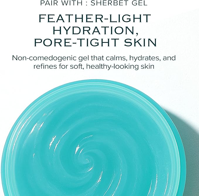 Ice Sorbet Toner Pads | Skin Prep Wipes for Puffiness, Under Eye Bags & Instant Face Lift | Gel Pads for Sunburn Relief & After Sun with 30% Glacial Water & Caffeine | Pack of 3 (180 Count)