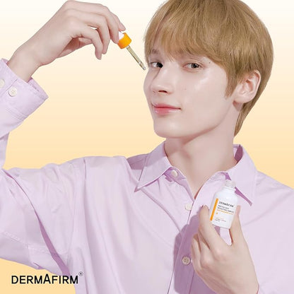 DERMAFIRM Peptology Niacinamide Vitamin C Ampoule - GLASS SKIN with 15% Niacinamide Brightening Ampoule with Glutathione for Dark Spot Correction & Radiance Boost - Korean Skincare 30ml