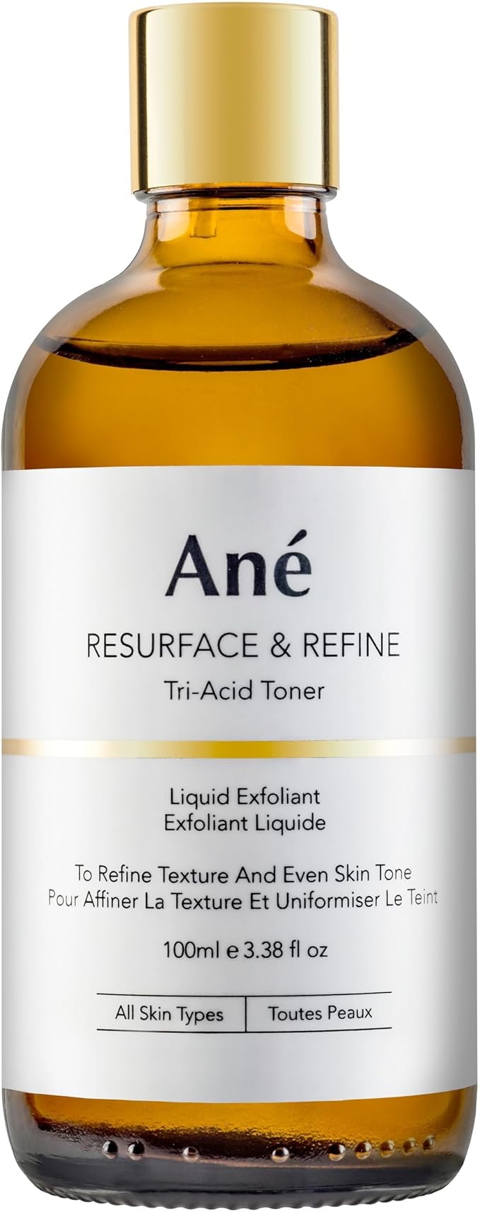 Ané Tranexamic, Aha and Bha Hydrating Acid Toner and Liquid Exfoliant to Clarify, Brighten and Even Skin Tone - Vegan.