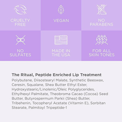 Cote Beauty’s The Ritual Lip Moisturizer for Women with Peptides, Shea Butter & Cocoa Butter for Soft & Supple Lips, Softens, and Soothes, Vegan & Cruelty-Free, 0.33 Fl Oz