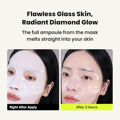 podl All-In-One Hyaluronic Hydrogel Mask(4ea) | Collagen Face Mask for Glass Glow Skin | Deep Hydration & Radiance Boosting | Improves Skin Elasticity & Firmness | Korean Face Mask Skincare