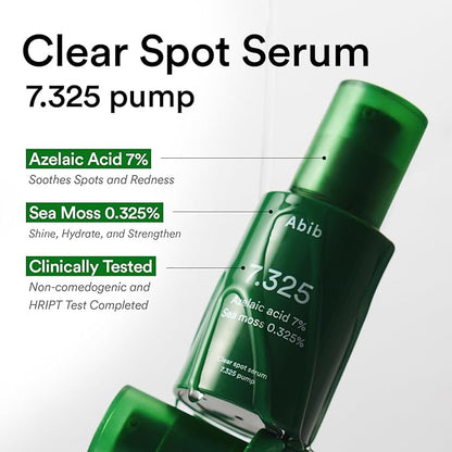 Abib Clear spot serum 7.325 pump with Seamoss Extract, Azelaic Acid, Succinic Acid 1.01 fl oz, 30 mL