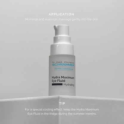 Hydra Maximum Eye Fluid (0.5 fl oz) - Reduces Fine Lines, Wrinkles & Dark Circles – Under Eye Treatment - Hyaluronic Acid - Eye Care - Dr. Schrammek