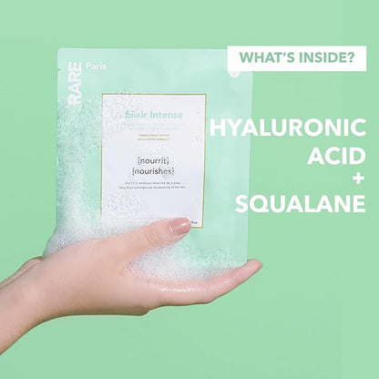 RARE Paris - Élixir Intense - Nourishing Facial Sheet Mask - Hydrating & Brightening - With Hyaluronic Acid & Squalene - Nourishing, Firming & Revitalizing - Multi-Active Serum Formula - 5 Pack
