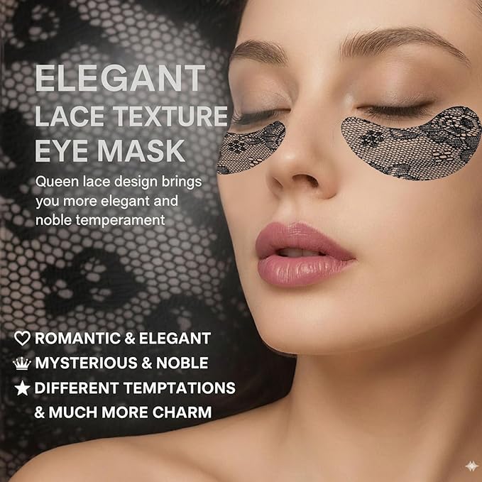 Under Eye Patches,Lace Eye Mask for Puffy Eyes and Dark Circles,Collagen Skin Care Products,Hydrating,Smoothing,Anti-Aging Eye Patch for Under Eye Bags（24 Pairs）