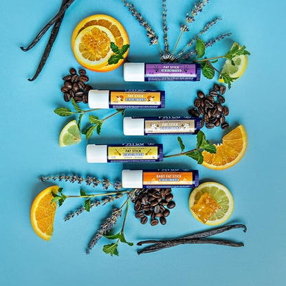 FATCO Fat Stick and All Purpose Moisturizing Stick for Dry Areas on your Face, Lips, and Body - Orange + Vanilla (2-Pack)