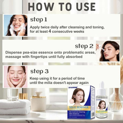 40 ml Milia Remover Treatment Serum for Eyes & Face, Milia Remover Essence, Milia Spot Remover for Clear Skin