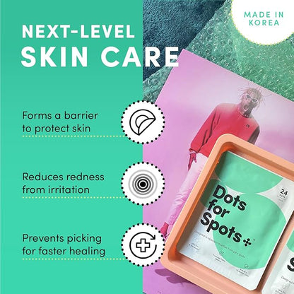 Dots for Spots Pimple Patches For Face - Fast Acting, Translucent Hydrocolloid Zit Patches that Unclog Pores - Korean Skincare - Vegan, Cruelty Free - (120 count)