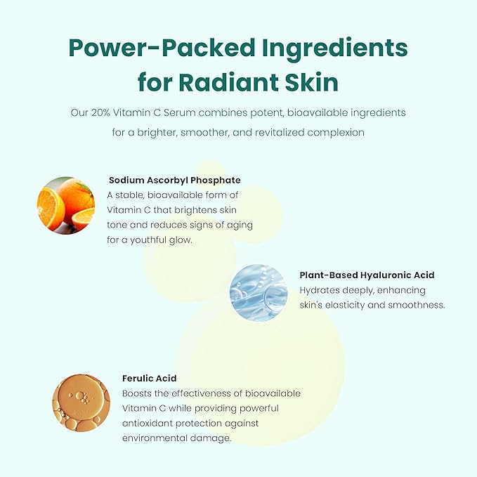 Gin Amber Beauty - Natural 20% Vitamin C Booster - Brightening