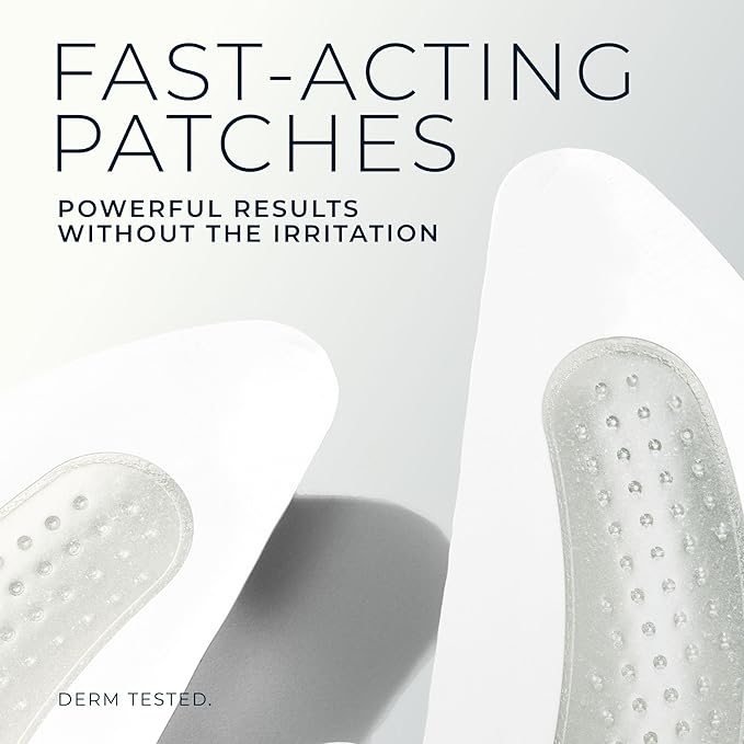 RoC Retinol Correxion Deep Wrinkle Non-Invasive Targeted Patches with Hyaluronic Acid + Firming Peptides for Forehead, 11 Lines, Crow’s Feet and Laugh Lines, (6 Patches) with Retinol Eye Packette