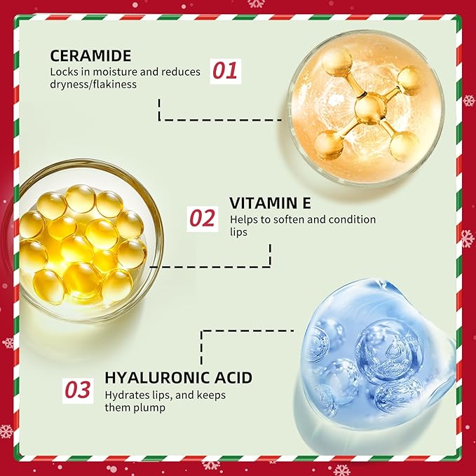 KIMUSE 6 Pcs Tinted Lip Butter Hydration Balm Set, 6 Flavored Shades Hydrating Plumping Gloss with Hyaluronic Acid & Vitamin E, Sheer Tint, Non-Sticky | Vegan Lip Care Makeup for Dry Lips & Daily