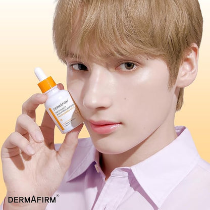 DERMAFIRM Peptology Niacinamide Vitamin C Ampoule - GLASS SKIN with 15% Niacinamide Brightening Ampoule with Glutathione for Dark Spot Correction & Radiance Boost - Korean Skincare 30ml