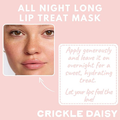 All Night Long Lip Treat Mask - Overnight Hydrating Lip Mask with Avocado, Olive & Coconut Oil - Deep Moisture for Dry, Chapped Lips - Vitamin Rich, Wake Up with Soft, Smooth Lips, 20ml