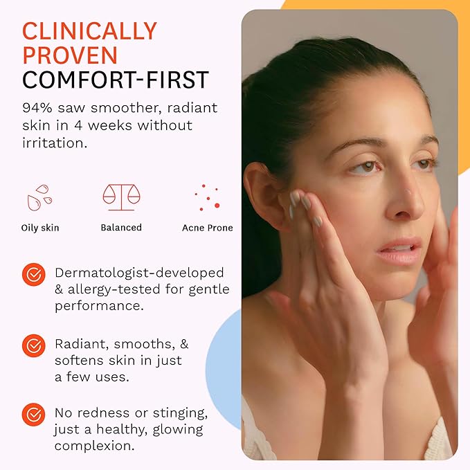 Fig.1 Glycolic Glow Treatment – 4% Glycolic Acid Face Exfoliant, Exfoliating & Glowing Emulsion, Chemical Peel for Radiant Skin, Hydrating PHA & Squalane, Vegan, 30 ml