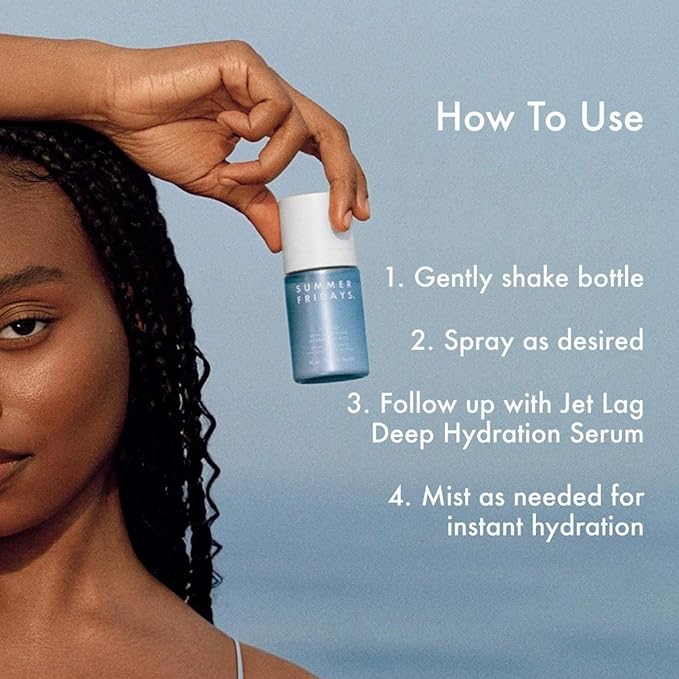 Summer Fridays Jet Lag™ Essentials - Mini Hydrating Skin Care Set With Jet Lag™ Mask, Eye Patches, Deep Hydration Face Serum & Hydration Mist - Travel Size Skincare Kit & Holiday Gift Set (4 Count)