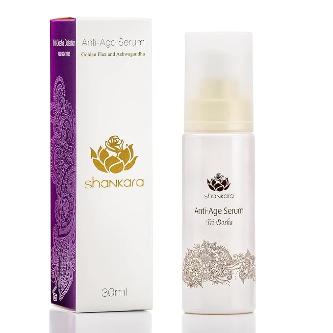 Shankara Ageless Vitamin C Serum with Gotu Kola for Hydrated, Younger-Looking Skin – Herbal Neck and Face Serum for Dark Spots, Fine Lines, Wrinkles – Cruelty-Free, Fragrance-Free (30ml)