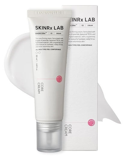 SKINRxLAB MadeCera Core Cream – Korean Anti-Aging Face Moisturizer with Ceramides, Peptides, Liposomal TECA for Deep Hydration, Firming, Plumping, Volumizing & Radiant Complexion, 1.69oz.