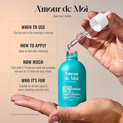 2% BHA AHA Liquid Salicylic Acid Exfoliant - Gentle Peel, Pore Minimizer, Face Exfoliator for blackheads, wrinkles with Hyaluronic acid - Fragrance-Free Hydrating for All Skin Types, 2oz