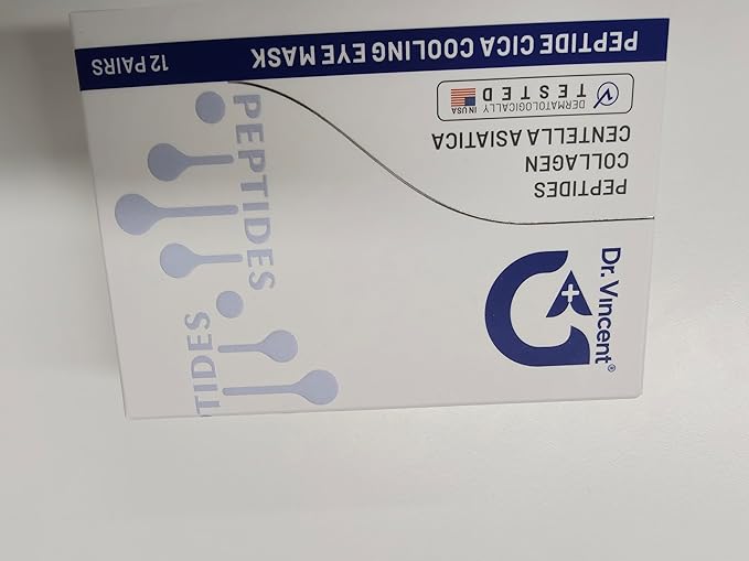 Peptide Cooling Under Eye Patches, Soothing Eye Patches Instant Reduces Dark Circles and Puffiness, Calming Under Eye Mask with Glacial Water for Bags Treatment, 24 Pairs