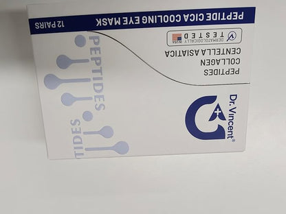 Peptide Cooling Under Eye Patches, Soothing Eye Patches Instant Reduces Dark Circles and Puffiness, Calming Under Eye Mask with Glacial Water for Bags Treatment, 24 Pairs