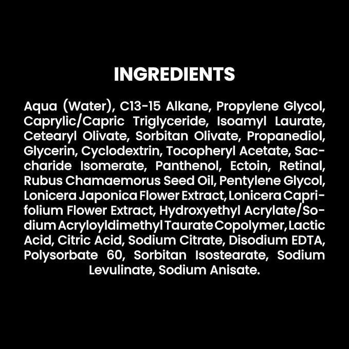 Creamy Happiness - Advanced Retinal Emulsion 0.1% Encapsulated for Stability - Smoothes & Firms – Deep Hydration – 30 ml/Net 1.01 Fl. Oz