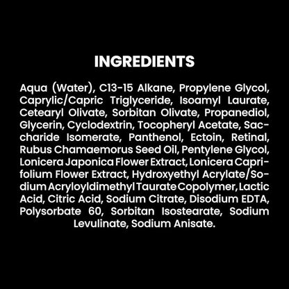 Creamy Happiness - Advanced Retinal Emulsion 0.1% Encapsulated for Stability - Smoothes & Firms – Deep Hydration – 30 ml/Net 1.01 Fl. Oz