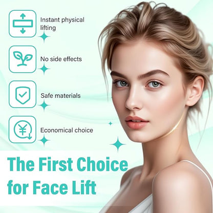 Face Lift Tape Invisible, Facelift Tape for Face, Neck Strips Lift Turkey Neck, Skin Lifting Tapes V Edge Patches for Wrinkle, Jowl, Eye, Double Chin, Loose Sagging Skin (1 Count (Pack of 280))