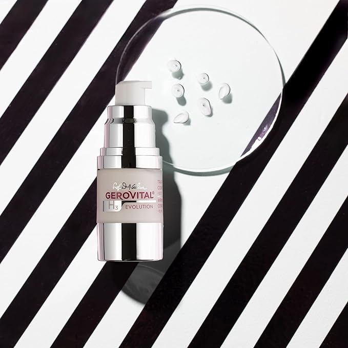 GEROVITAL EVOLUTION Anti-Wrinkle Serum for Eyes, Lips and Forehead Area with Hyaluronic Acid, Vitamin A and E, Reduces Deep Wrinkles, Improves Skin Elasticity, ‎15 ml