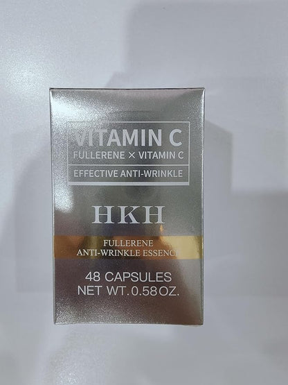 HKH Vitamin C Serum for Face: 48 Capsules Retinol Anti-Aging Wrinkle Repair Serum - Vitamin E Niacinamide Oil for Women - Daily Deep Skin Care for Fine Lines Smoothing Hydrating Brightening
