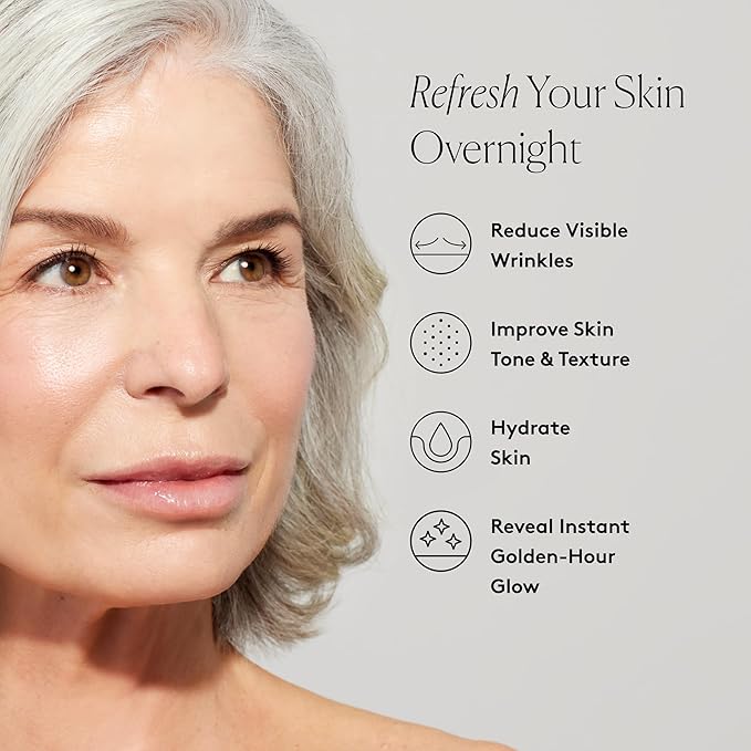 Naked & Thriving The Night Set | Renew Resurfacing Night Serum (30 mL) + Rejuvenate Restorative Face Oil (35 mL) with Hyaluronic Acid, Argan & Sea Buckthorn Oils and Fruit AHAs (Set of 2)