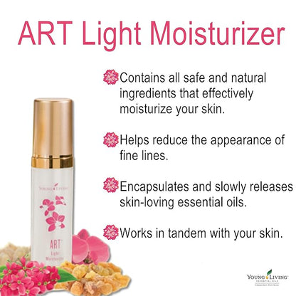 Young Living ART Light Moisturizer - 30ml of Natural Skin Care - Day and Night Facial Cream - Soft and Supple Hydration - Fine Lines and Wrinkles Reduction