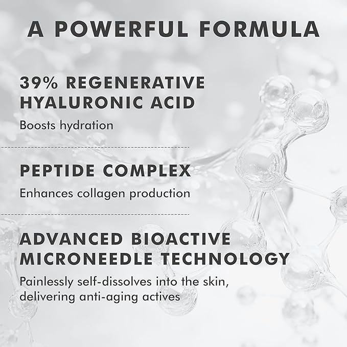 skyn ICELAND Dissolving Microneedle Under Eye Patches with 39% Hyaluronic Acid and Peptides, No Slip Overnight Eye Mask for Fine Lines, Wrinkles and Firming, Vegan, All Skin Types, 8 Pairs