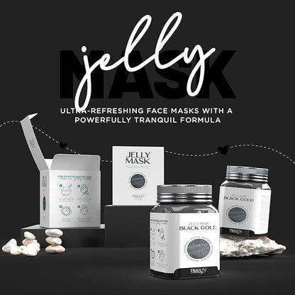 Jelly Mask Jar Black Gold Salicylic AC BHA Peel-Off Face Care Rubber Mask | 23 fl oz Skin Care Moisturizing Gel Mask Jar Spa Set