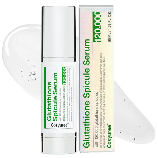 Glutathione Spicule Serum, 120,000 Micro Spicules for Glass Skin, Radiance Booster, Dark Spot, Improve Skin Elasticity & Clarity, Korean Skincare 1.69 fl.oz