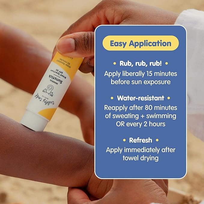 TUBBY TODD Mineral Sunstick - Broad Spectrum SPF 30 Sunscreen for Kids - Water-Resistant Stick Sunscreen for Body & Face - Safe for Sensitive Skin - 2 Pack, 0.5 oz