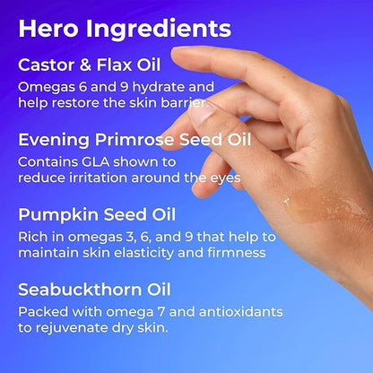 Restorative Under Eye Balm - Optometrist & Dermatologist Recommended - Anti-Aging with Moisturizing Omegas - Reduces Dryness & Smooths Fine Lines - All Natural, Fragrance-Free, Non-Comedogenic