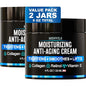 (2 Pack) Mens Face Moisturizer Cream - Anti Aging & Wrinkle for Men with Collagen, Retinol, Vitamins E, Jojoba Oil - Face Lotion - Age Facial Skin Care - Eye Wrinkle - 8 oz Total