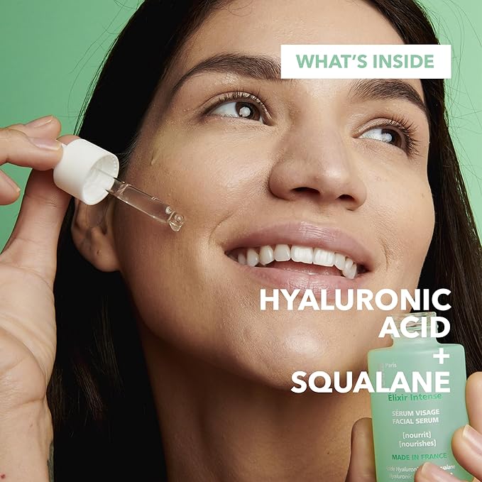 RARE Paris - Élixir Intense - Nourishing Facial Serum - Hydrating & Brightening - With Hyaluronic Acid & Squalene - Nourishing, Firming & Revitalizing - Multi-Active Serum Formula - 1oz