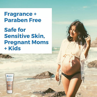 Waxhead Tinted Mineral Sunscreen for Face – Sheer Glow BB Cream Moisturizer with SPF 31, Non-Nano Zinc Oxide, Unscented, Non‑Comedogenic Mineral Facial Sunscreen, Wear under Makeup (Medium Tint 4oz)