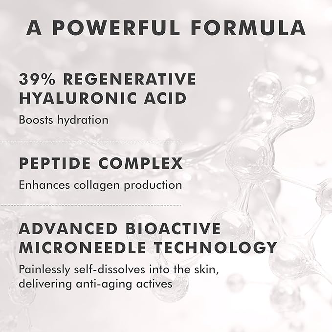 skyn ICELAND Dissolving Microneedle Under Eye Patches with 39% Hyaluronic Acid and Peptides, No Slip Overnight Eye Mask for Fine Lines, Wrinkles and Firming, Vegan, All Skin Types, 3 Pairs