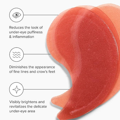 DRMTLGY Brightening Eye Masks (30 Pairs) - Caffeine Eye Masks for Dark Circles and Puffiness with Hyaluronic Acid, Eye Patches for Puffy Eyes - 2 pack