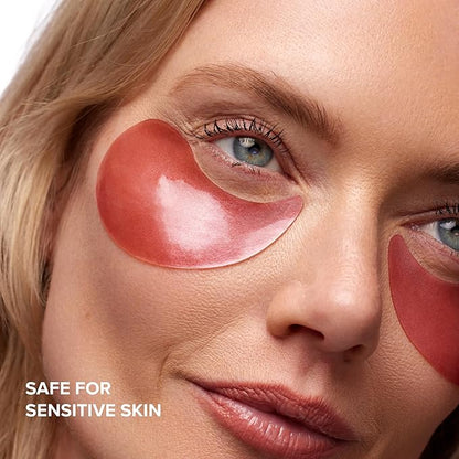 DRMTLGY Brightening Eye Masks (30 Pairs) - Caffeine Eye Masks for Dark Circles and Puffiness with Hyaluronic Acid, Eye Patches for Puffy Eyes - 2 pack