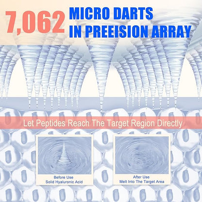 YDN Multi-Peptide Wrinkle Eye Patches - 7,062 Soluble Micro Darts in Preeision Array | Multi-Peptide & Hyaluronic Acid Under Eye Patches for Reduce Wrinkles & Fine Lines and Hydrating (2 Pack)