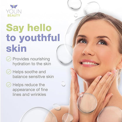 YOUN Beauty Hyaluronic + Probiotic Face Serum by Dr. Anthony Youn, 30 ML – For Intense Hydration, Radiance Boost, & Skin Renewal – Contains Plant-Based Hyaluronic Acid, Yogurt Extract, Vitamins C & E