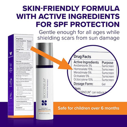Advanced Scar Treatment with Silishield® & SPF 30 50g – Made in the USA, Fast-Drying, Water-Resistant Silicone Scar Gel - Surgeon Recommended for New & Old Scars - Suitable for Children Over 6 Months
