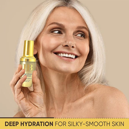 HB Lifting & Firming Silk Serum for Face - Contains Sea Minerals Anti Aging Face Serum for Men & Women Collagen Gotu Kola