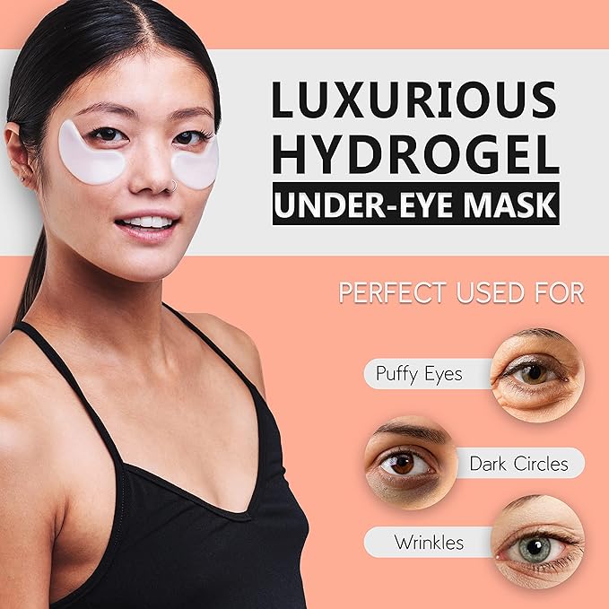 pureSOL Charcoal Under Eye Patches – Charcoal Eye Patches For Adults – 12 Pairs Hydrogel Under Eyes Mask To Remove Dark Circles And Under Eye Treatment For Women – Anti Wrinkle Eye Masks