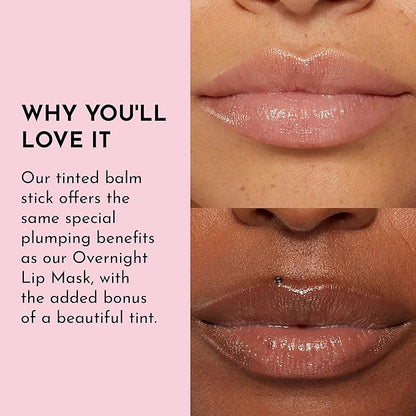 LAWLESS Women's Forget the Filler Lip Plumping Line Smoothing Tinted Balm, Pink Marshmallow, 0.09 Ounce