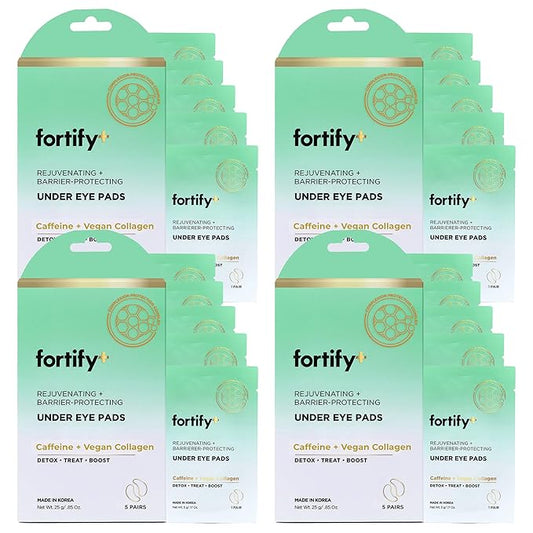 Under Eye Patches For Puffy Eyes and Dark Circles - Caffeine, Collagen & Zeolite - 3-in-1: Detox, Treat, Boost - Dermatologist Tested, Anti-Aging, Anti wrinkle Patches- 20 Pairs
